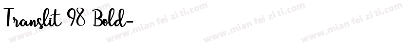 Translit 98 Bold字体转换